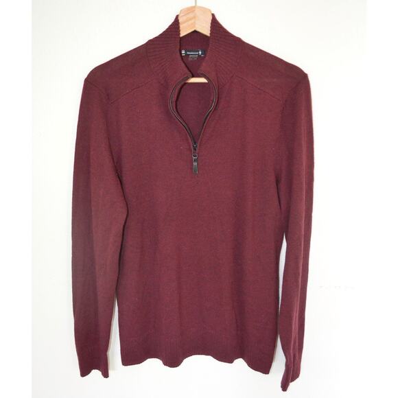 Smartwool Mens Medium Sweater Wool Base Layer Hiking Outdoor Plum Purple - Picture 1 of 6